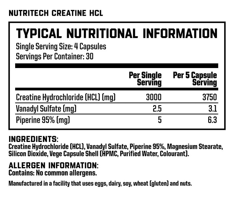 NutriTech-Creatine-HCL-typical-nutritional-information