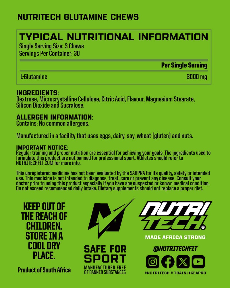 Nutritech Glutamine Chews