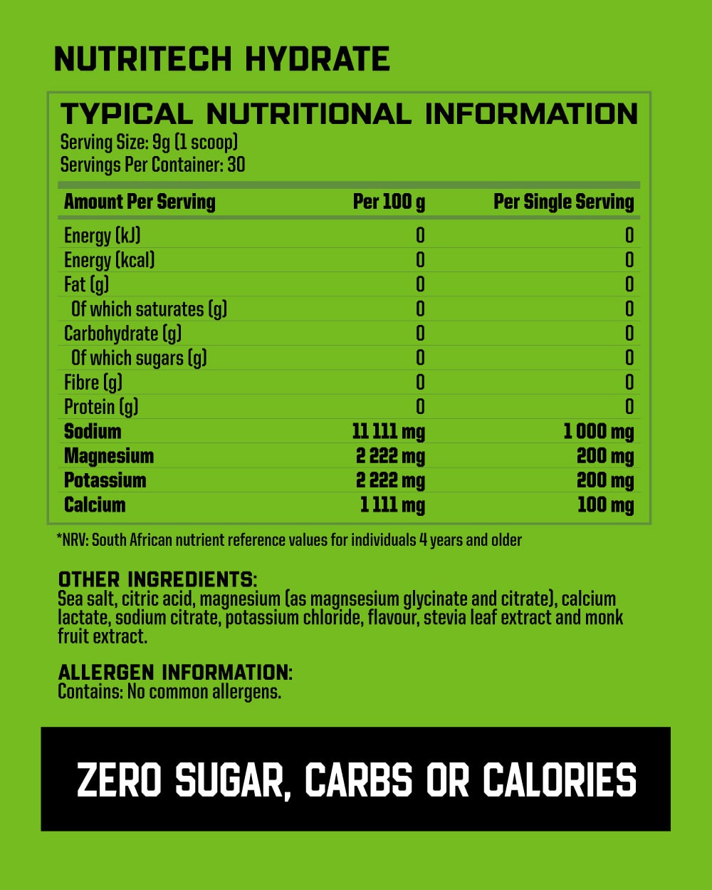 Nutritech Hydrate Electrolytes