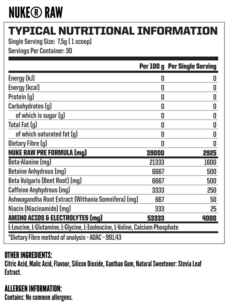 Nutritech Nuke Raw Pre-Workout
