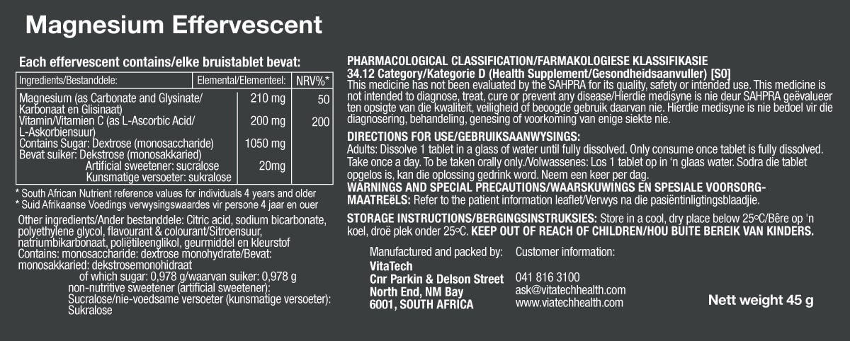 VitaTech-magnesium-effervescent-nutritional-information