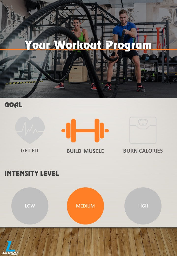 medium intensity build muscle workout program