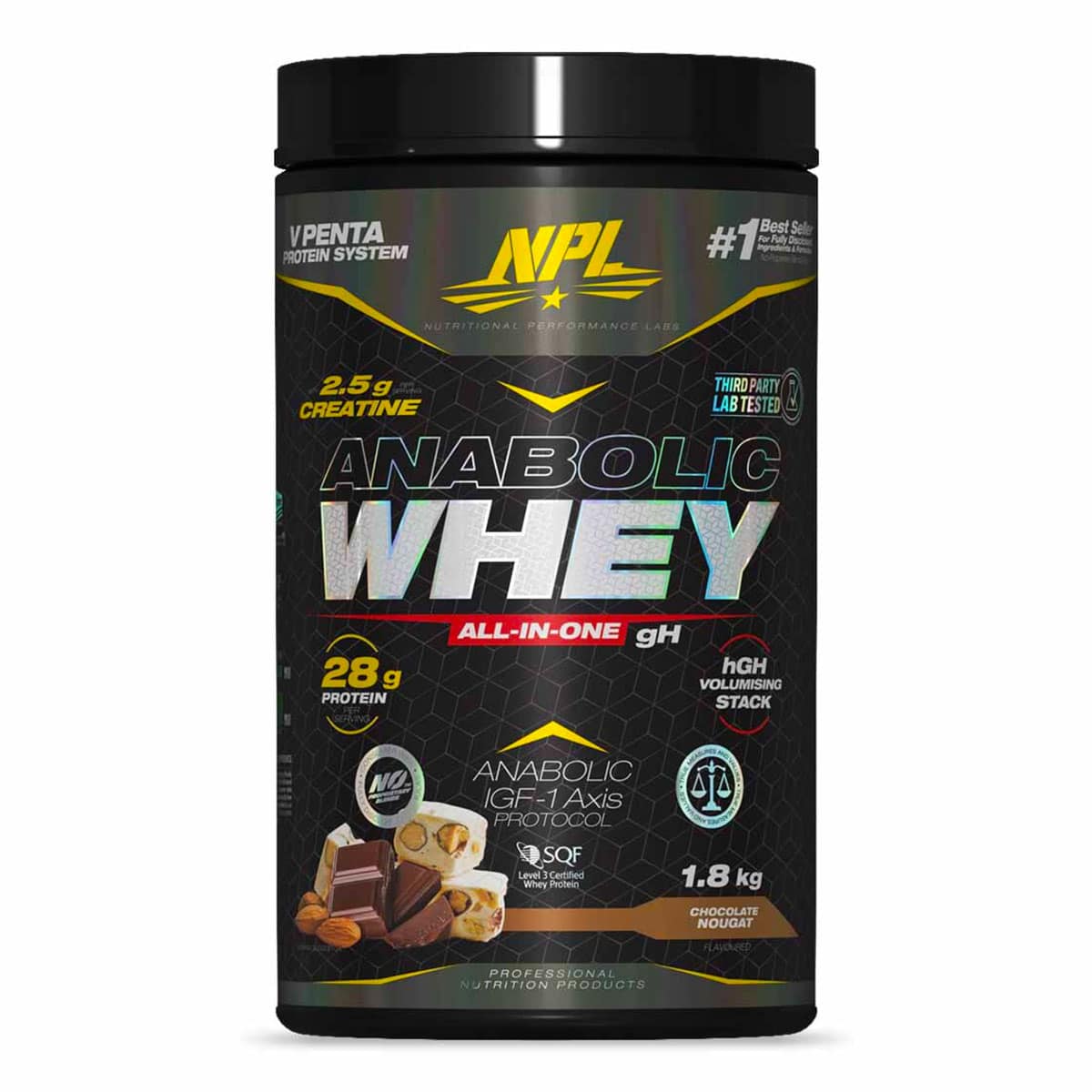 NPL Anabolic Whey All-in-One Chocolate Nougat 1.8kg