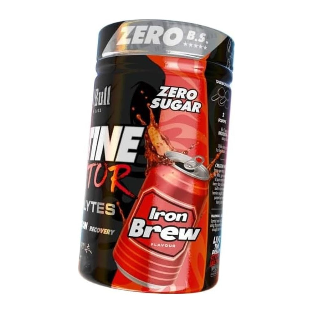 BlackBull Creatine Hydrator Iron Brew 360g side flavour label