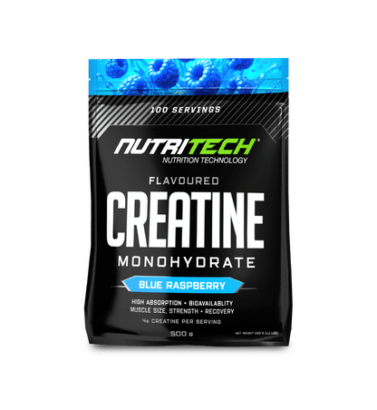 Nutritech Creatine Monohydrate Blue Raspberry product packaging