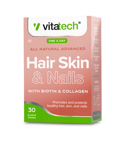 VitaTech Hair Skin and Nails supplement packaging