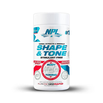 NPL Shape & Tone capsules product packaging