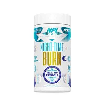 NPL Night Time Burn capsules product packaging