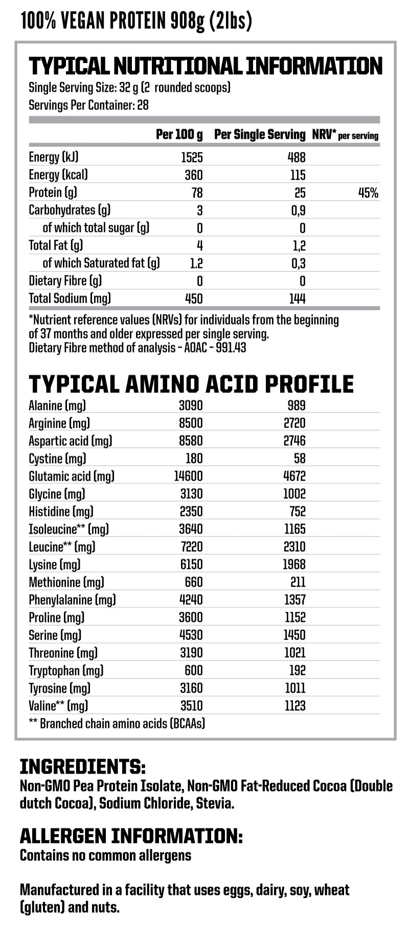 Nutritech 100% Vegan protein