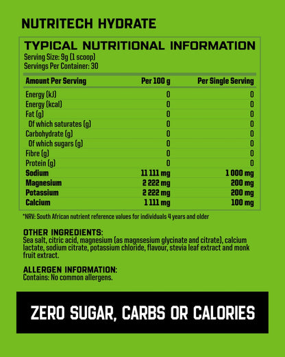 Nutritech Hydrate Electrolytes additional product image