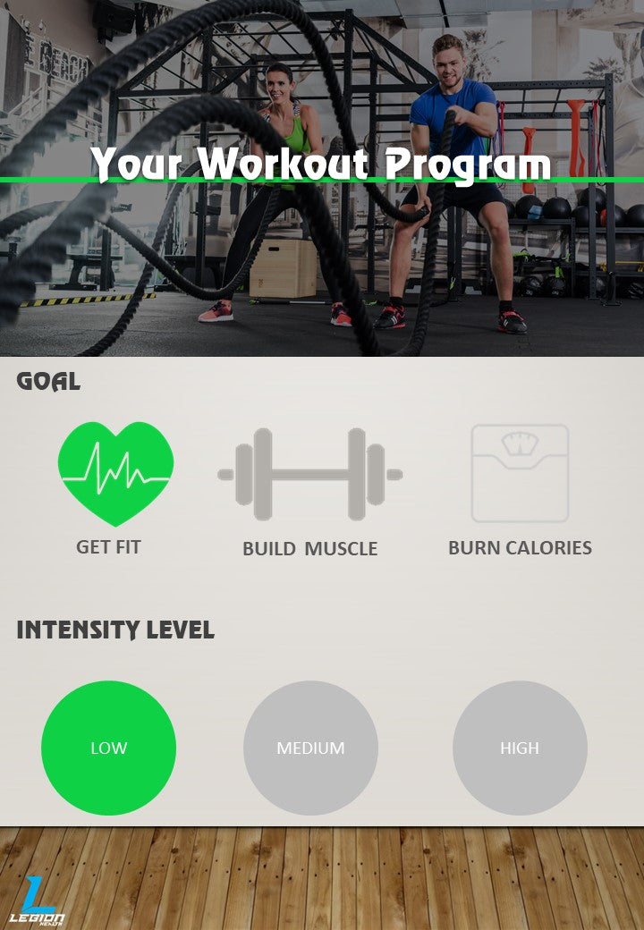 Low intensity workout program