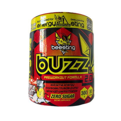 Beesting Buzz Pre-Workout 2.0 product packaging