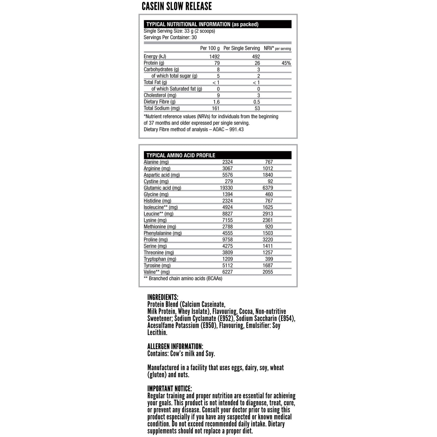 Nutritech Casein Slow Release