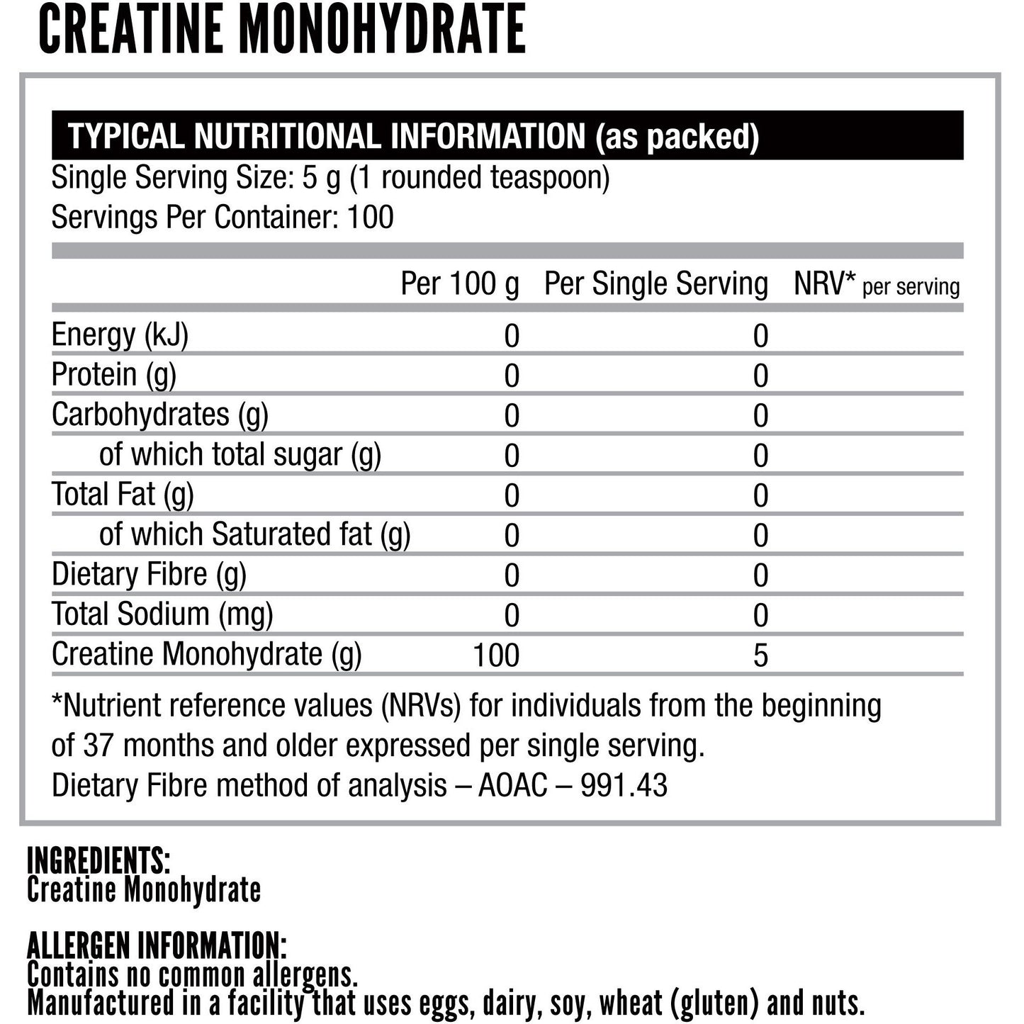 Nutritech Creatine Monohydrate