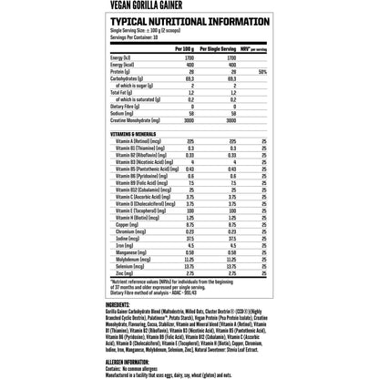 Nutritech Vegan Gorilla Gainer