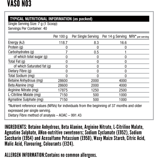 Nutritech Vaso No3 (280g)