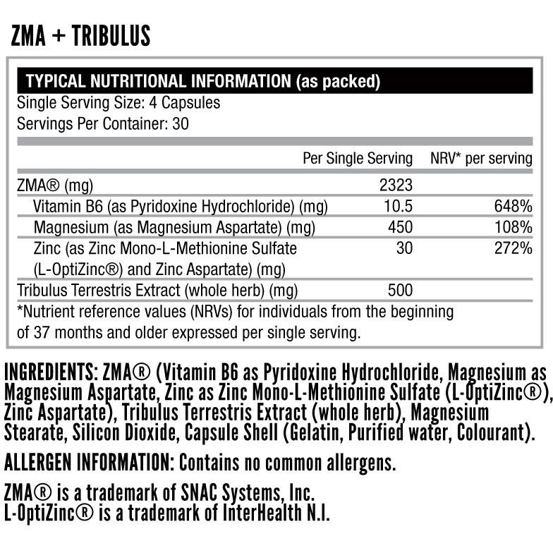 Nutritech ZMA + TRIB (120 Caps)