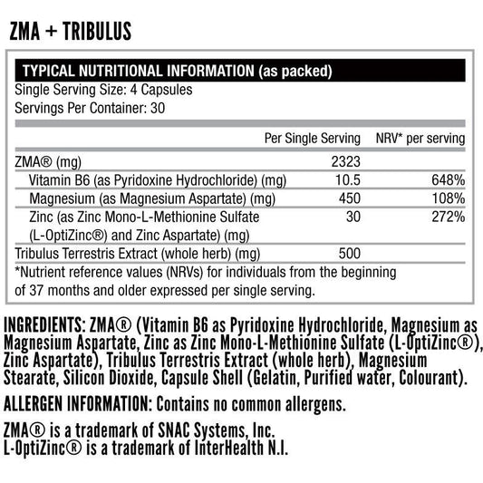 Nutritech ZMA + TRIB (120 Caps)