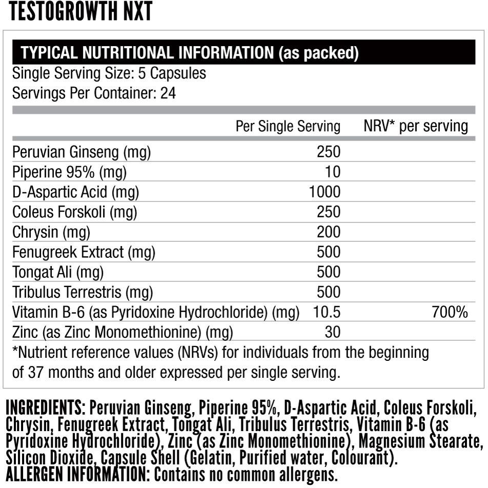 Nutritech Testogrowth (120 Caps)
