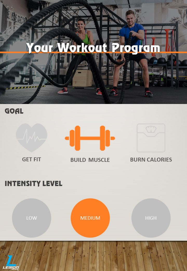 Build Muscle Medium Intensity Workout Program
