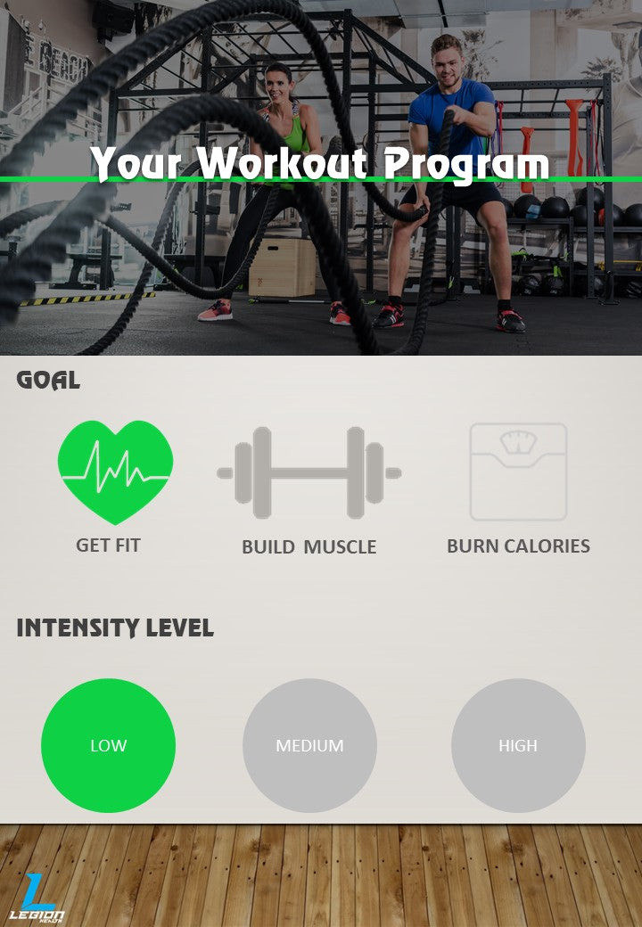 Get Fit Low Intensity Workout Program